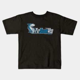 FatSharkYes Shark + Text Kids T-Shirt